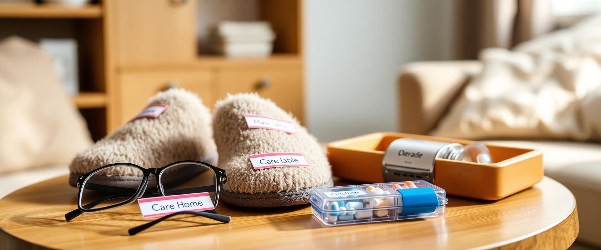 Care home labels for staff